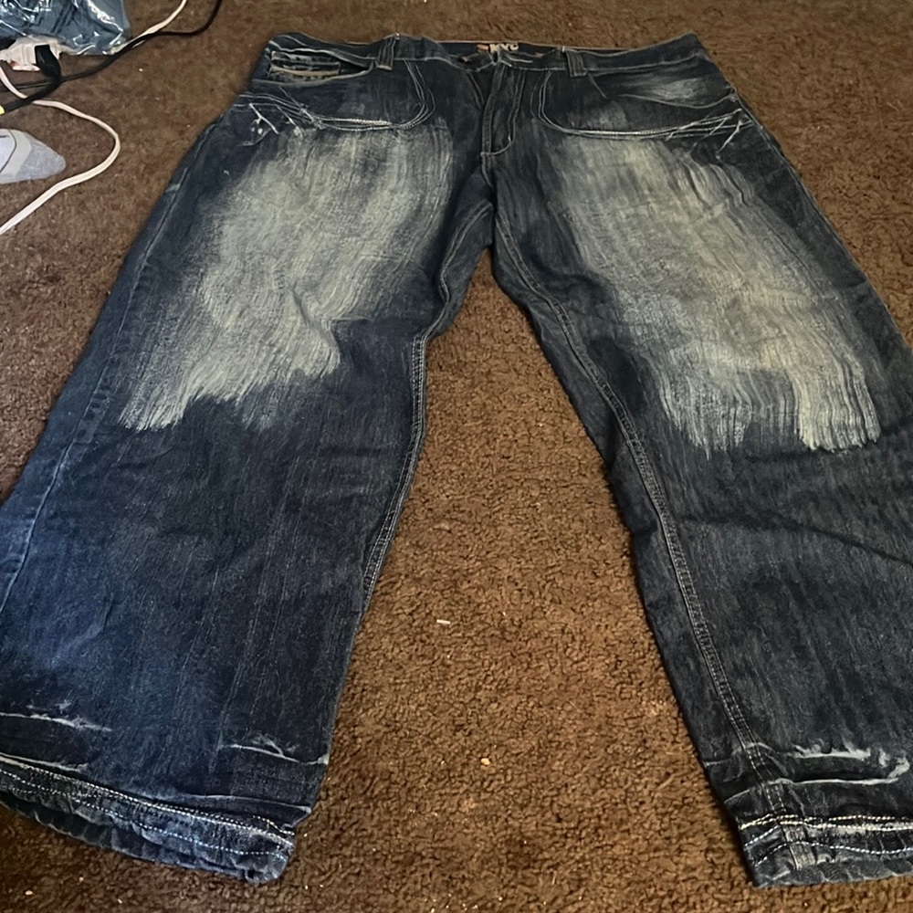 Navy blue jeans
